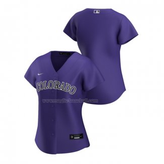 Maglia Baseball Donna Colorado Rockies Replica Alternato 2020 Viola