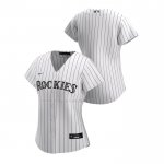 Maglia Baseball Donna Colorado Rockies Replica Home 2020 Bianco