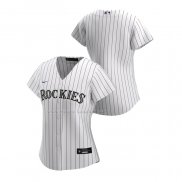 Maglia Baseball Donna Colorado Rockies Replica Home 2020 Bianco