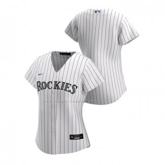 Maglia Baseball Donna Colorado Rockies Replica Home 2020 Bianco