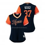 Maglia Baseball Donna Detroit Tigers Jim Adduci 2018 Llws Players Weekend Deuce Blu