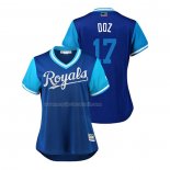 Maglia Baseball Donna Kansas City Royals Hunter Dozier 2018 Llws Players Weekend Doz Blu