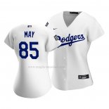 Maglia Baseball Donna Los Angeles Dodgers Dustin May Replica Home 2020 Bianco