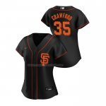 Maglia Baseball Donna San Francisco Giants Brandon Crawford Replica Alternato 2020 Nero