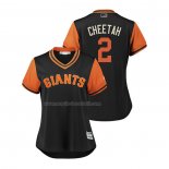 Maglia Baseball Donna San Francisco Giants Chase D'arnaud 2018 Llws Players Weekend Cheetah Nero