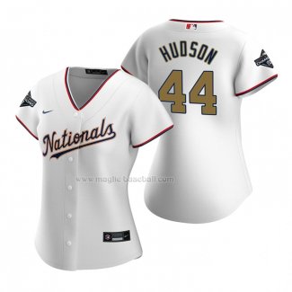 Maglia Baseball Donna Washington Nationals Daniel Hudson 2020 Gold Program Replica Bianco