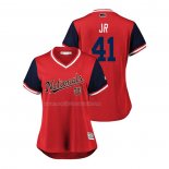Maglia Baseball Donna Washington Nationals Joe Ross 2018 Llws Players Weekend JR Rosso