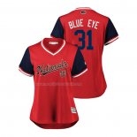 Maglia Baseball Donna Washington Nationals Max Scherzer 2018 Llws Players Weekend Toronto Blue Jays Eye Rosso