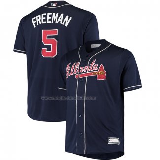 Maglia Baseball Uomo Atlanta Braves Freddie Freeman Big & Tall Replica Alternato Blu
