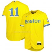 Maglia Baseball Uomo Boston Red Sox Rafael Devers City Connect Autentico Oro