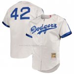 Maglia Baseball Uomo Brooklyn Dodgers Jackie Robinson Mitchell & Ness Cooperstown Collection Autentico Grigio