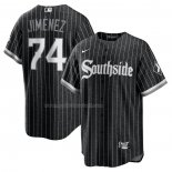Maglia Baseball Uomo Chicago White Sox Eloy Jimenez 2021 City Connect Replica Nero