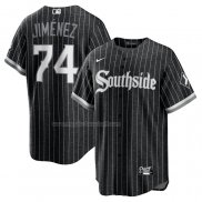 Maglia Baseball Uomo Chicago White Sox Eloy Jimenez 2021 City Connect Replica Nero