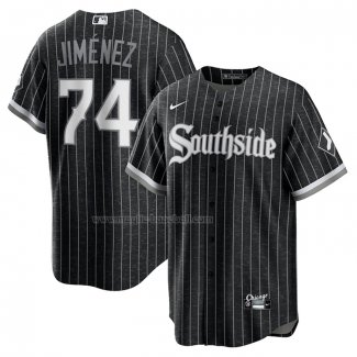 Maglia Baseball Uomo Chicago White Sox Eloy Jimenez 2021 City Connect Replica Nero