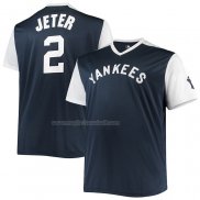 Maglia Baseball Uomo New York Yankees Derek Jeter Cooperstown Collection Player Replica Blu