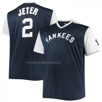 Maglia Baseball Uomo New York Yankees Derek Jeter Cooperstown Collection Player Replica Blu