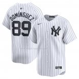Maglia Baseball Uomo New York Yankees Jasson Dominguez Home Limited Bianco