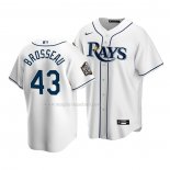 Maglia Baseball Bambino Tampa Bay Rays Mike Brosseau Home Replica 2020 Bianco