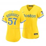 Maglia Baseball Donna Boston Red Sox Eduardo Rodriguez 2021 City Connect Replica Oro