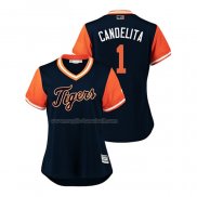 Maglia Baseball Donna Detroit Tigers Jose Iglesias 2018 Llws Players Weekend Candelita Blu