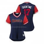 Maglia Baseball Donna Los Angeles Angels Shohei Ohtani 2018 Llws Players Weekend Showtime Blu