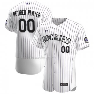Maglia Baseball Uomo Colorado Rockies Pick-A-player Retired Roster Home Autentico Bianco