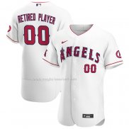 Maglia Baseball Uomo Los Angeles Angels Pick-A-Player Retired Roster Home Autentico Bianco