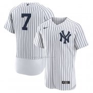 Maglia Baseball Uomo New York Yankees Mickey Mantle Home Autentico Retired Bianco