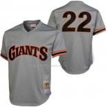 Maglia Baseball Uomo San Francisco Giants Will Clark Mitchell & Ness 1989 Autentico Cooperstown Collection Batting Practice Grigio