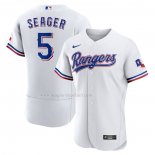 Maglia Baseball Uomo Texas Rangers Corey Seager Home Autentico Bianco