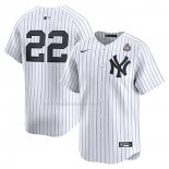Maglia Baseball Uomo New York Yankees Juan Soto Home Replica Giocatore Bianco