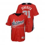 Maglia Baseball Bambino All Star 2018 Max Scherzer Home Run Derby National League Rosso