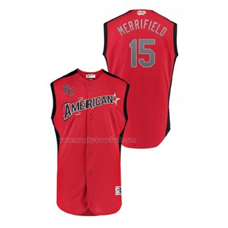 Maglia Baseball Bambino All Star 2019 Kansas City Royals Whit Merrifield Player American League Rosso