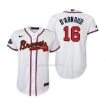 Maglia Baseball Bambino Atlanta Braves Travis D'arnaud 2022 Gold Program Replica Bianco