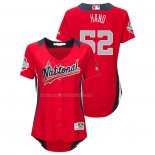 Maglia Baseball Donna All Star 2018 Brad Hand Home Run Derby National League Rosso