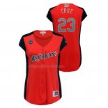 Maglia Baseball Donna All Star 2019 Minnesota Twins Nelson Cruz Workout American League Rosso