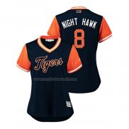 Maglia Baseball Donna Detroit Tigers Mikie Mahtook 2018 Llws Players Weekend Night Hawk Blu
