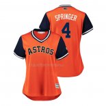Maglia Baseball Donna Houston Astros George Springer 2018 Llws Players Weekend Springer Arancione