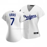 Maglia Baseball Donna Los Angeles Dodgers Julio Urias Replica Home 2020 Bianco