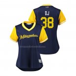 Maglia Baseball Donna Milwaukee Brewers Dan Jennings 2018 Llws Players Weekend Dj Blu