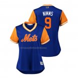 Maglia Baseball Donna New York Mets Brandon Nimmo 2018 Llws Players Weekend Nimms Blu
