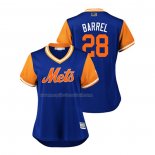 Maglia Baseball Donna New York Mets Phillip Evans 2018 Llws Players Weekend Barrel Blu