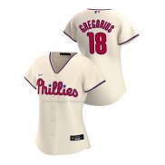 Maglia Baseball Donna Philadelphia Phillies Didi Gregorius Replica Alternato 2020 Crema
