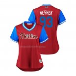 Maglia Baseball Donna Philadelphia Phillies Pat Neshek 2018 Llws Players Weekend Neshek Scarlet