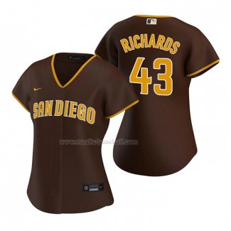 Maglia Baseball Donna San Diego Padres Garrett Richards Replica Road 2020 Marrone