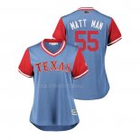 Maglia Baseball Donna Texas Rangers Matt Moore 2018 Llws Players Weekend Matt Man Blu