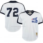Maglia Baseball Uomo Chicago White Sox Carlton Fisk Mitchell & Ness Cooperstown Mesh Batting Practice Bianco