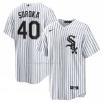 Maglia Baseball Uomo Chicago White Sox Michael Soroka Home Replica Bianco