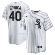 Maglia Baseball Uomo Chicago White Sox Michael Soroka Home Replica Bianco
