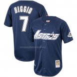 Maglia Baseball Uomo Houston Astros Craig Biggio Mitchell & Ness 1994 Cooperstown Collection Autentico Blu